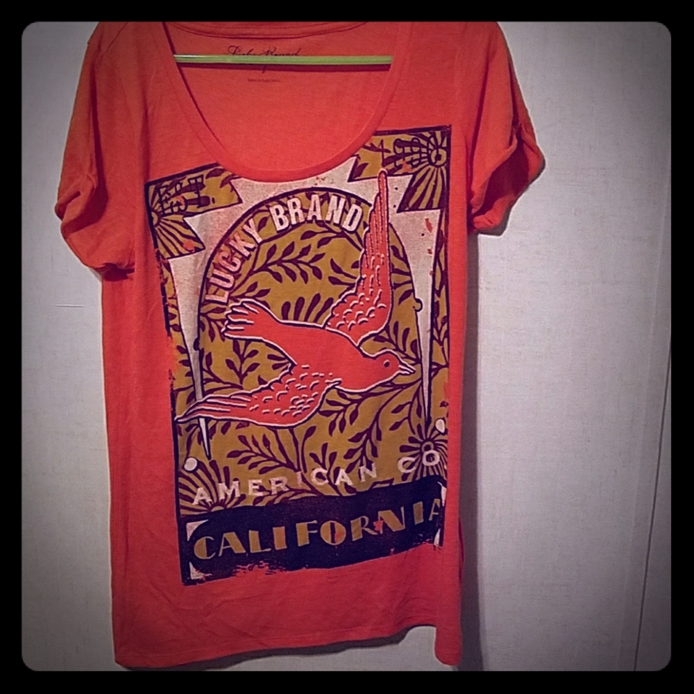 Luckybrand orange tee